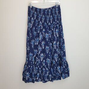 Dress Addict JaJa blue printed tiered skirt dress